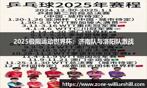 2025极限运动世界杯：济南队与洛阳队激战